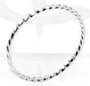 Silver twisted ring